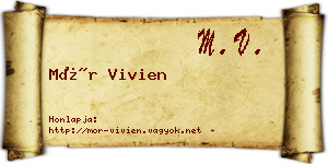 Mór Vivien névjegykártya